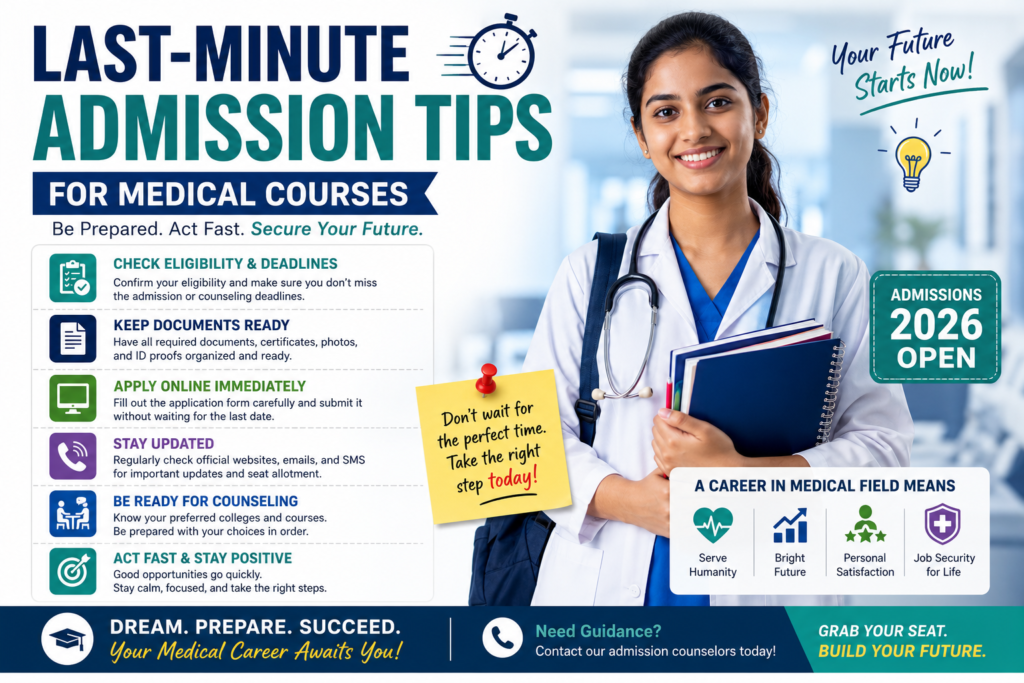 VGIMS| Last-Minute Admission Tips for Medical Courses