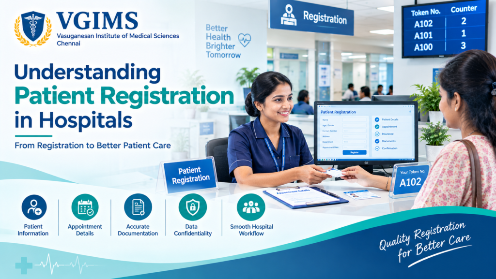Hospital staff assisting a patient with registration