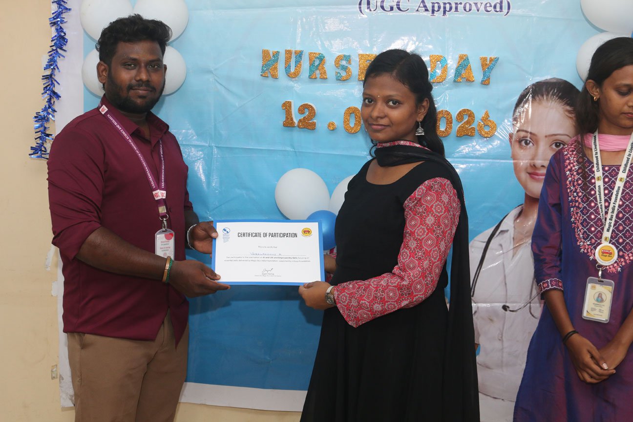 Nursing Day celebration at Vasuganesan Institute of Medical Sciences (VGIMS) Chennai with nursing students
