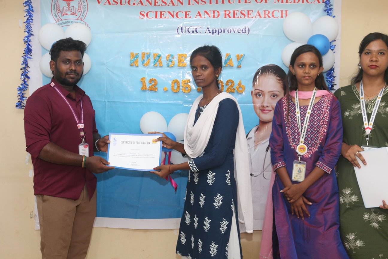 Nursing Day celebration at Vasuganesan Institute of Medical Sciences (VGIMS) Chennai with nursing students