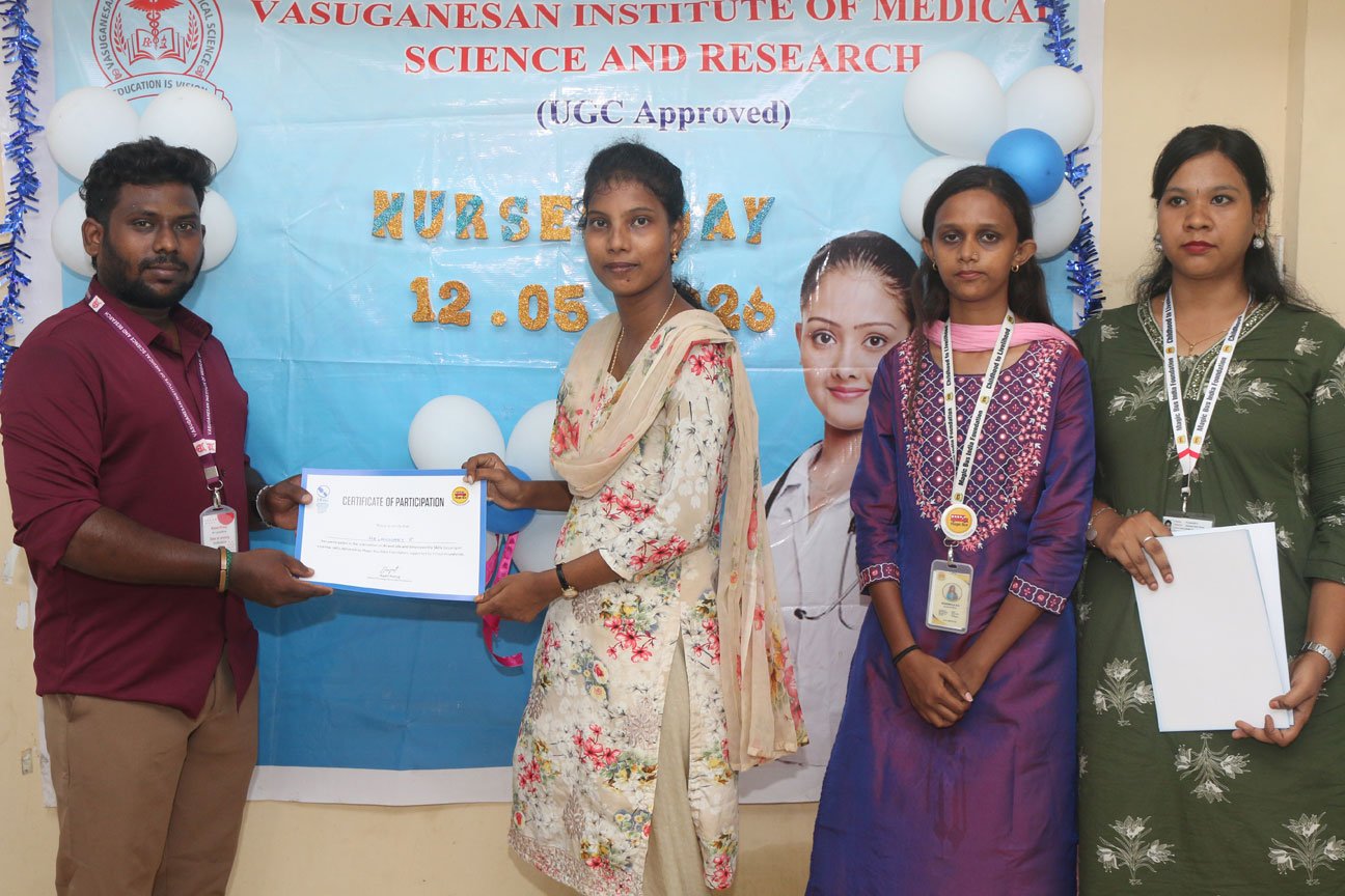 Nursing Day celebration at Vasuganesan Institute of Medical Sciences (VGIMS) Chennai with nursing students
