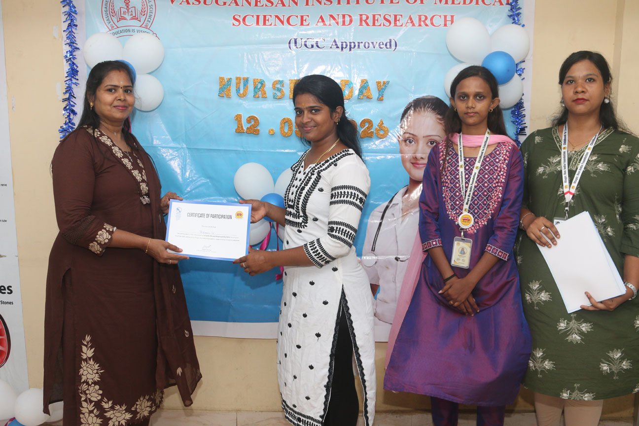 Nursing Day celebration at Vasuganesan Institute of Medical Sciences (VGIMS) Chennai with nursing students