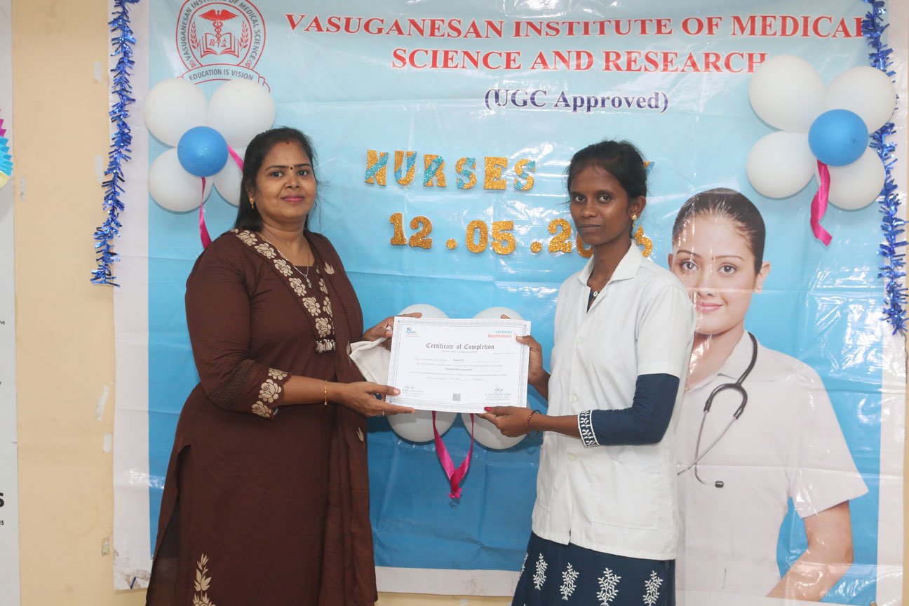Nursing Day celebration at Vasuganesan Institute of Medical Sciences (VGIMS) Chennai with nursing students