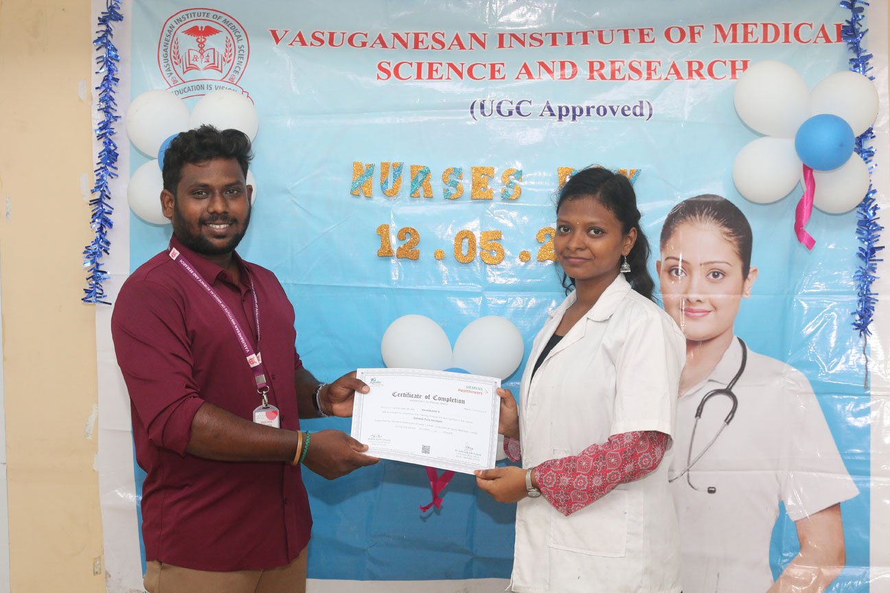 Nursing Day celebration at Vasuganesan Institute of Medical Sciences (VGIMS) Chennai with nursing students