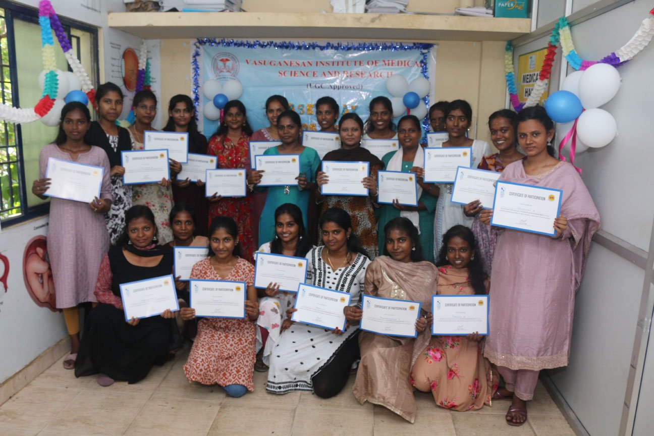 Nursing Day celebration at Vasuganesan Institute of Medical Sciences (VGIMS) Chennai with nursing students