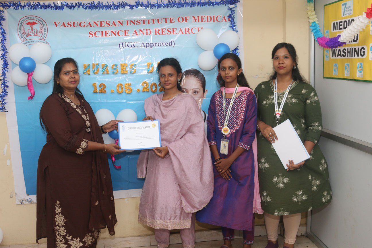 Nursing Day celebration at Vasuganesan Institute of Medical Sciences (VGIMS) Chennai with nursing students