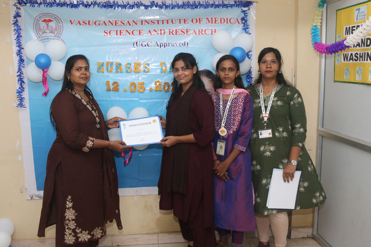 Nursing Day celebration at Vasuganesan Institute of Medical Sciences (VGIMS) Chennai with nursing students