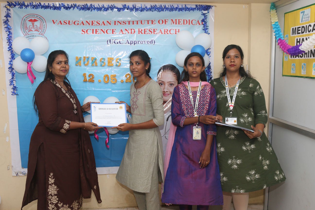 Nursing Day celebration at Vasuganesan Institute of Medical Sciences (VGIMS) Chennai with nursing students
