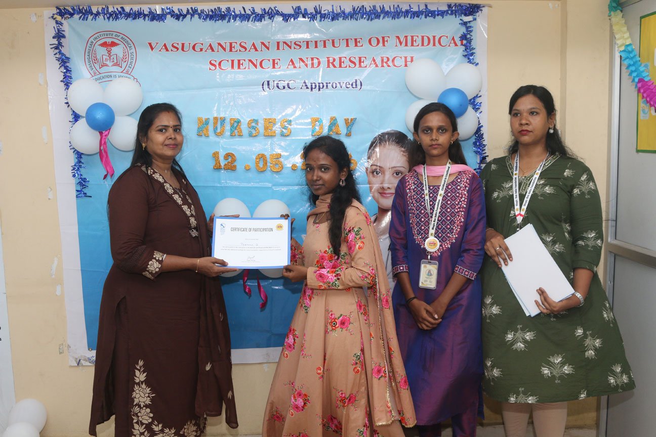 Nursing Day celebration at Vasuganesan Institute of Medical Sciences (VGIMS) Chennai with nursing students