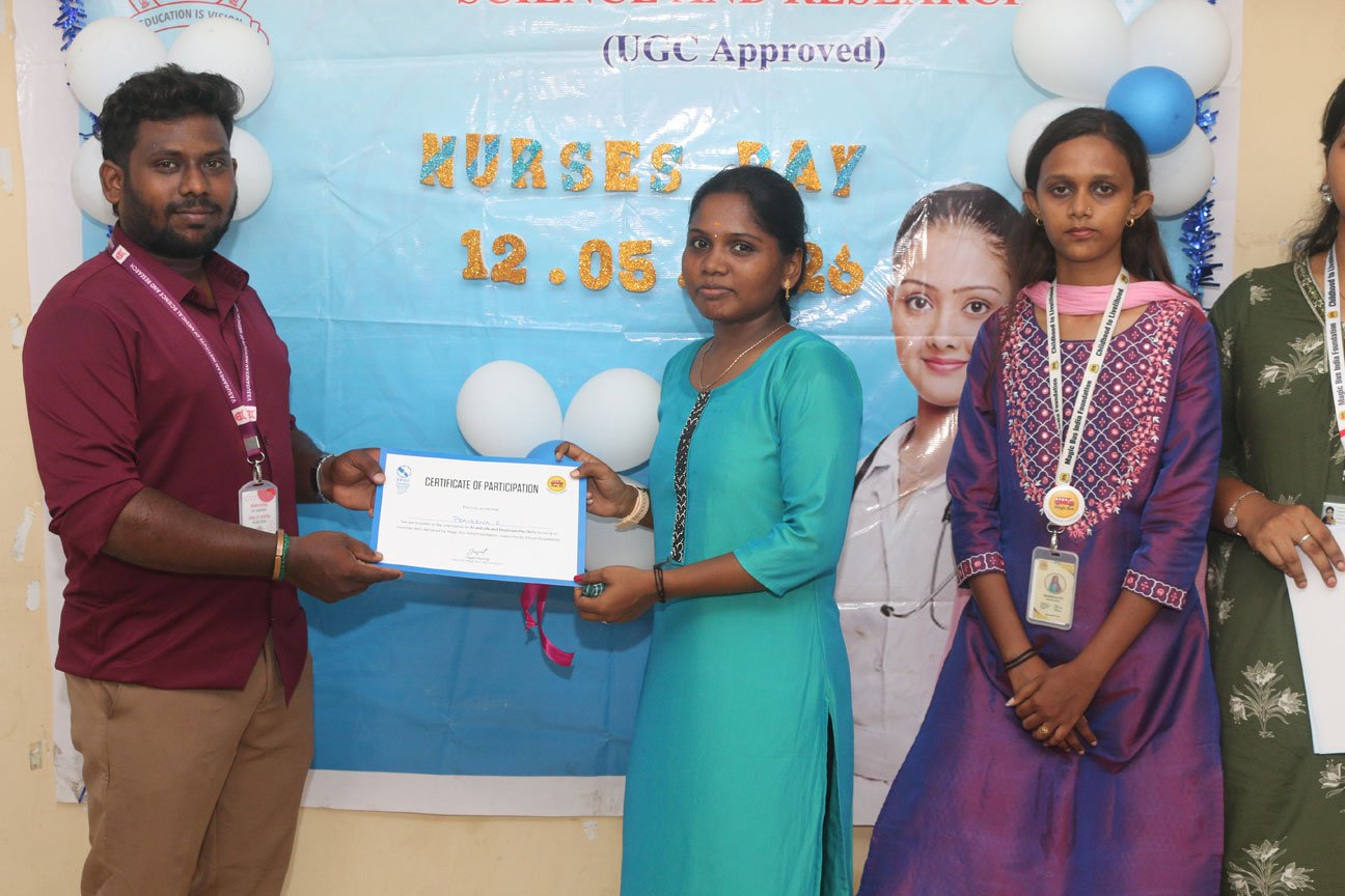 Nursing Day celebration at Vasuganesan Institute of Medical Sciences (VGIMS) Chennai with nursing students